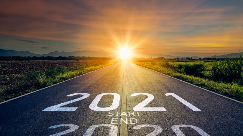 Road from 2020 to 2021